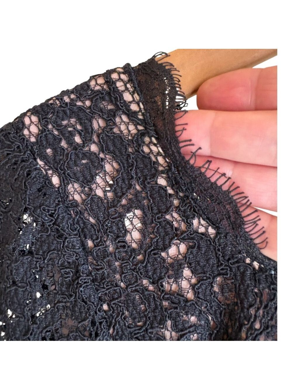 Adrianna Papell Black Boutique Lace Sheath Dress. V-Back/Full zip. Size 12 EUC! - Picture 8 of 16